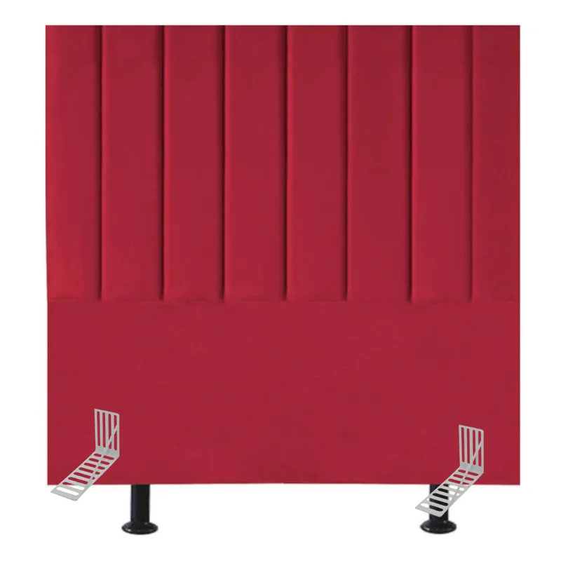 Cabeceira Estofada Cama Solteiro 90 Cm Sara Suede E Frame