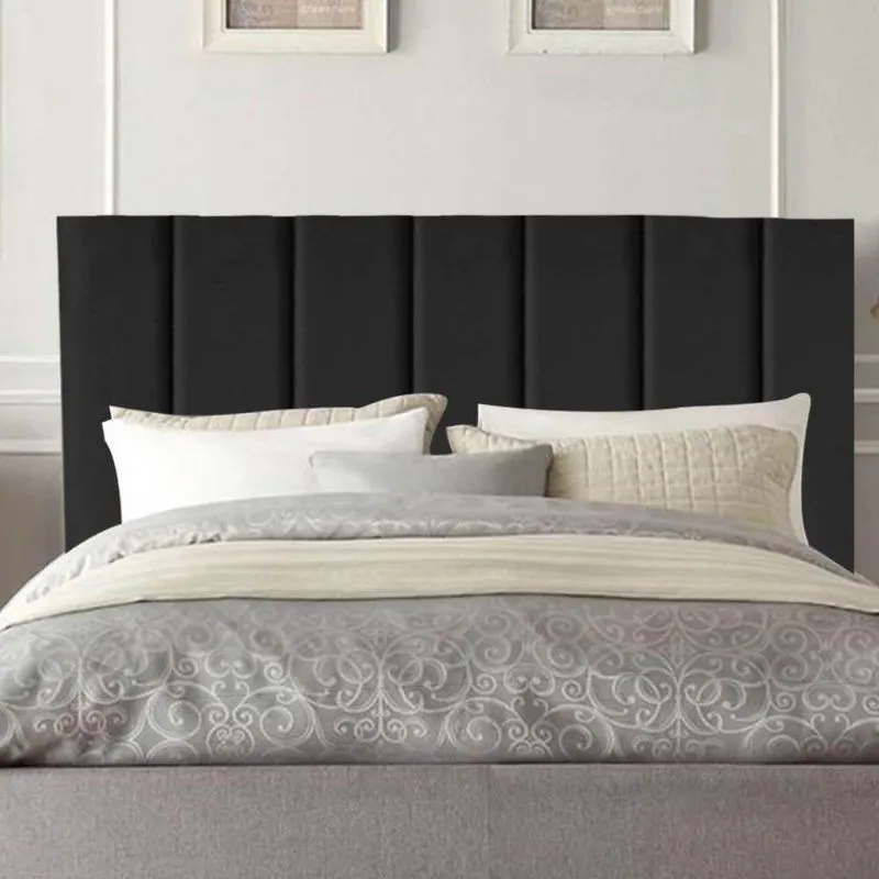Cabeceira Estofada Cama Solteiro 100 Cm Maya Linho E Frame Cor: preto