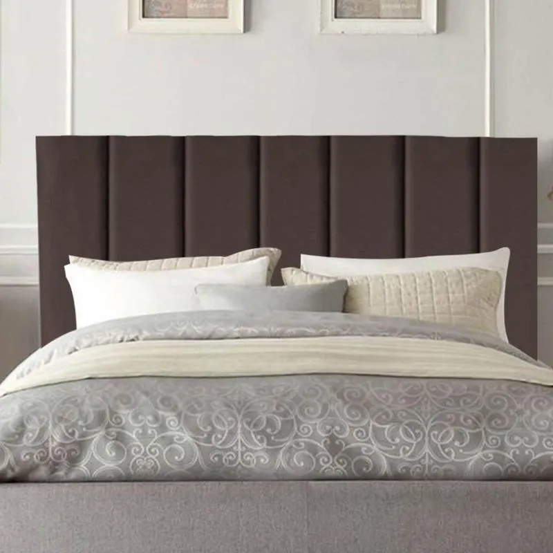 Cabeceira Estofada Cama Box Solteiro 90 Cm Maya Corino E Frame marrom