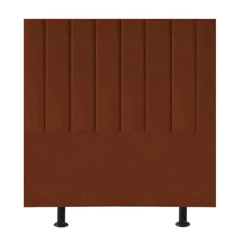 Cabeceira Estofada De Cama Casal Box 140 Cm Maya Veludo E Frame terracota