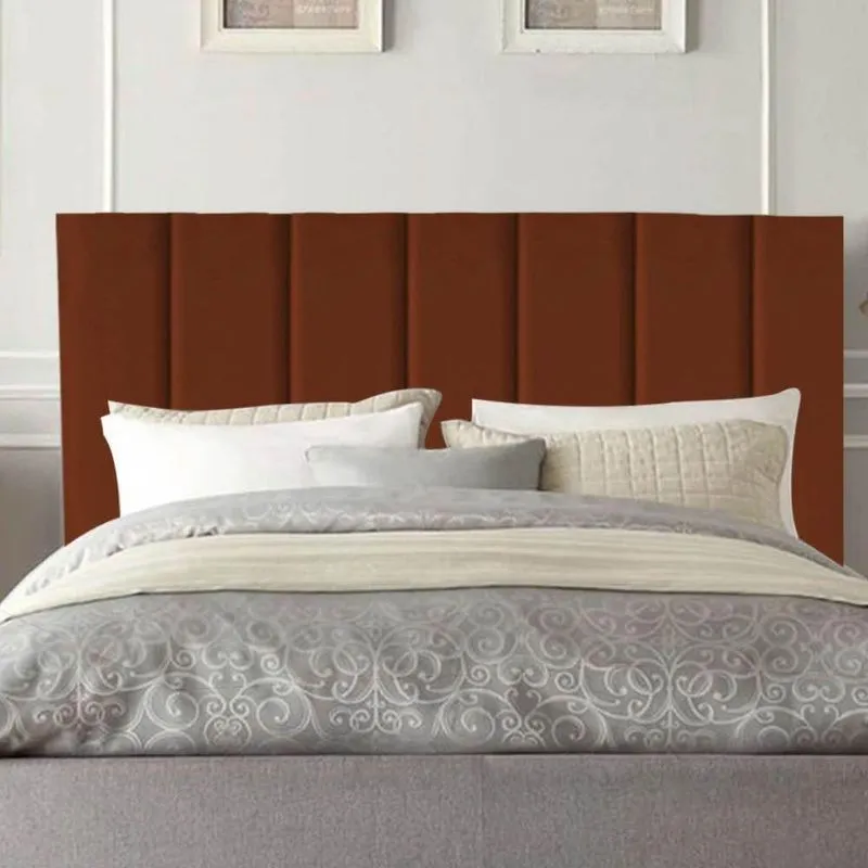 Cabeceira Estofada Cama Solteiro 90 Cm Maya Veludo E Frame Cor: terracota