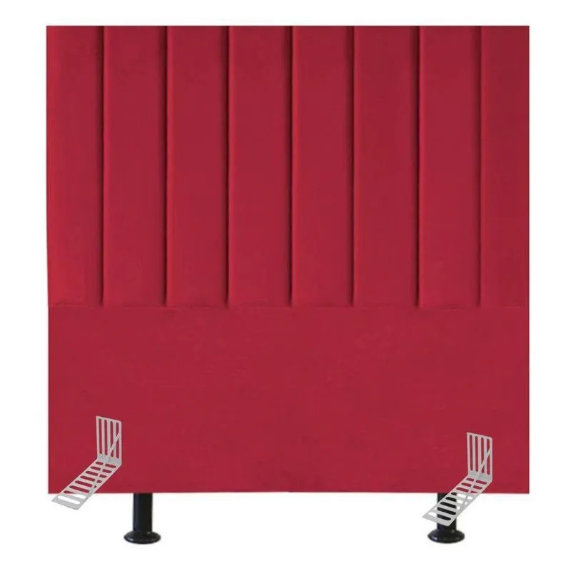 Cabeceira Estofada Casal Queen 160 Cm Maya Suede E Frame Cor: vermelho