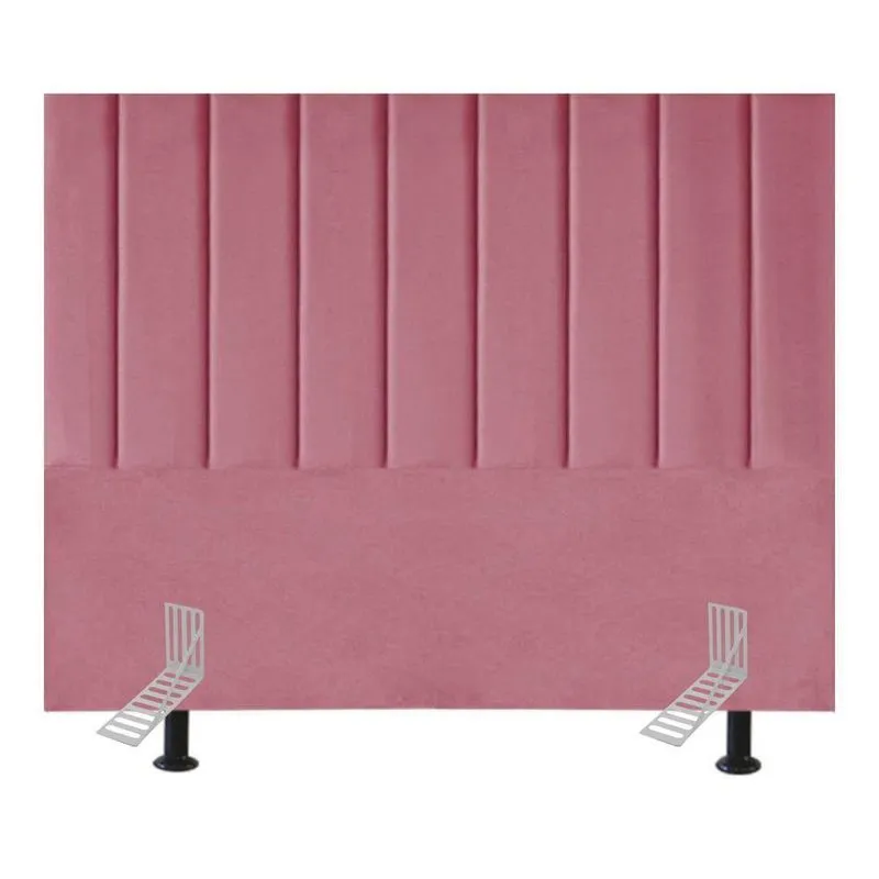 Cabeceira Estofada Casal Queen 160 Cm Maya Suede E Frame rosa