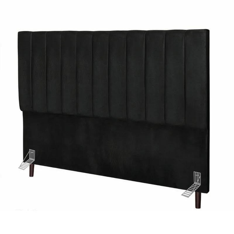 Cabeceira Estofada Cama Solteiro 100 Cm Luísa Corino E Frame Cor:preto