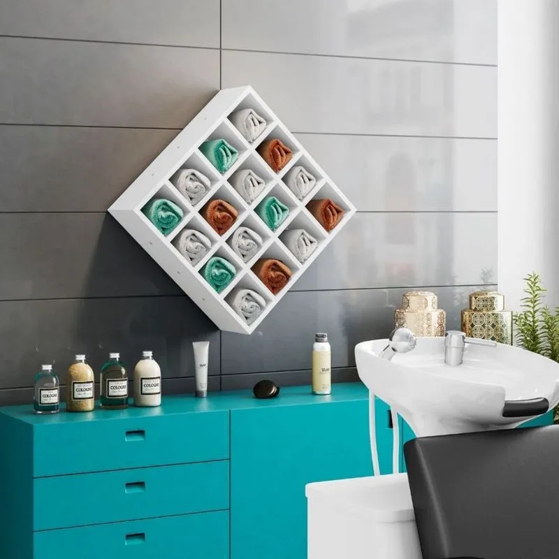Nicho Decorativo Porta Toalha Com 16 Nicho Multiuso Glamour