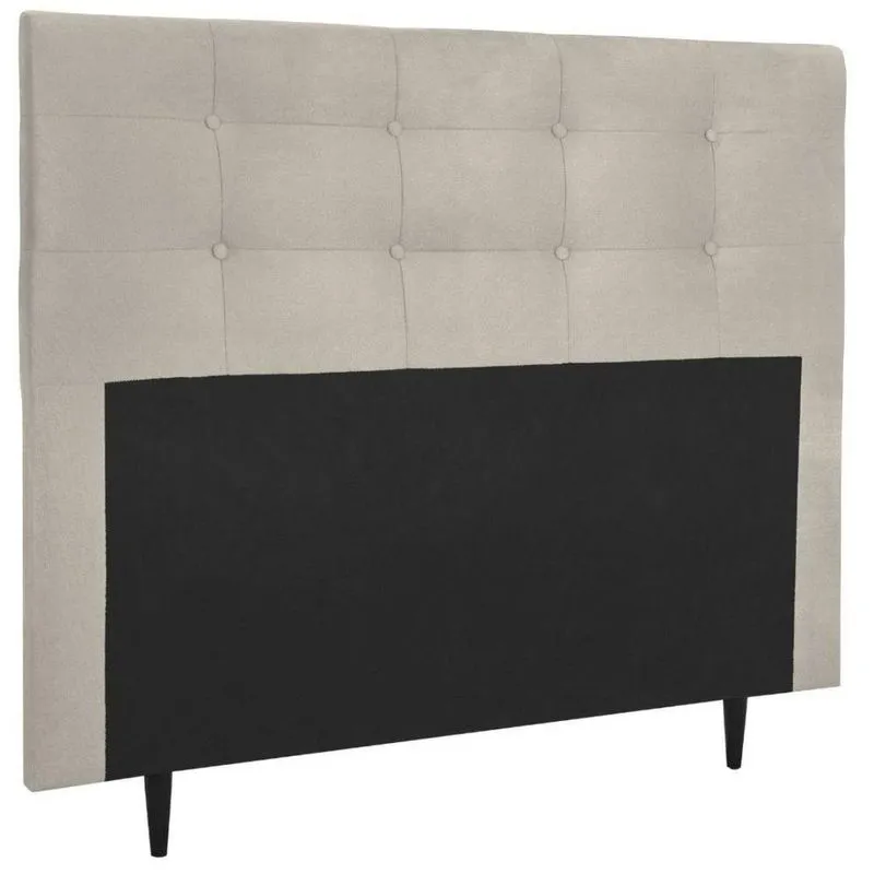 Cabeceira Estofada Cama King 195 Cm Lorena Suede Bege