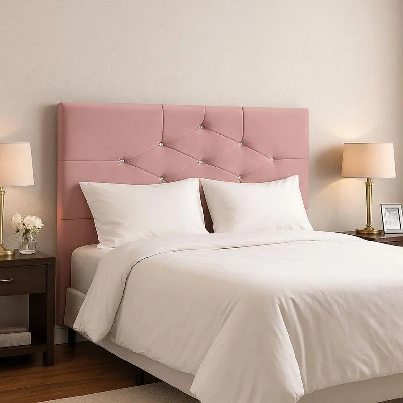 Cabeceira Cama Solteira 90 Cm Camboriú Suede Rosa