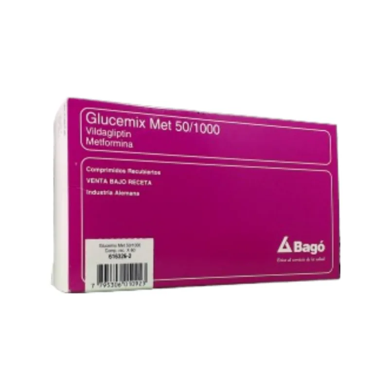 Glucemix Met 50/1000 Vildagliptin+Asoc x 60 Comp Recubiertos