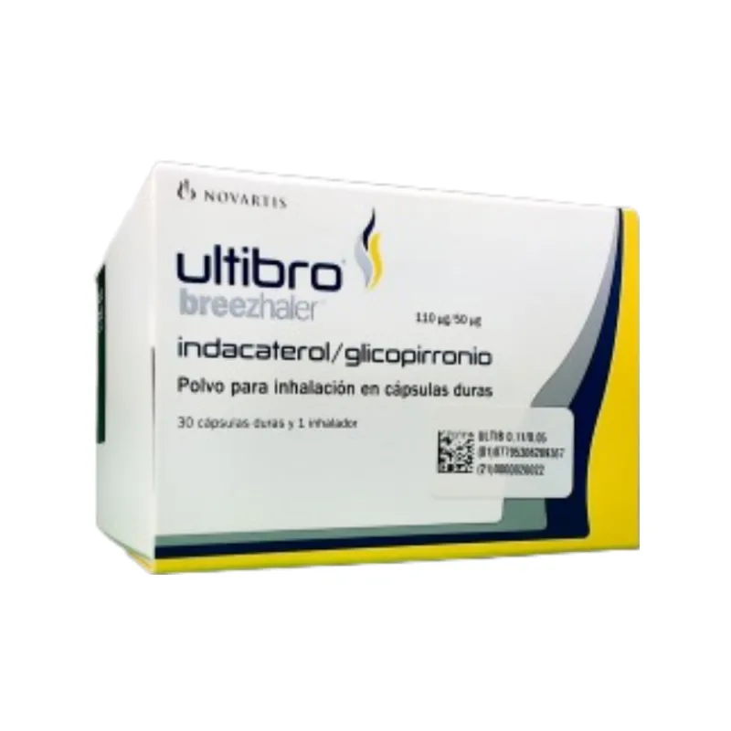 Ultibro Breezhaler Indacaterol + Glicopirronio x 30 Cáps + Inhalador