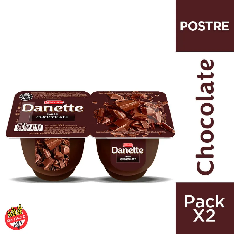 Postre Danette Chocolate 95 Gr 2 U