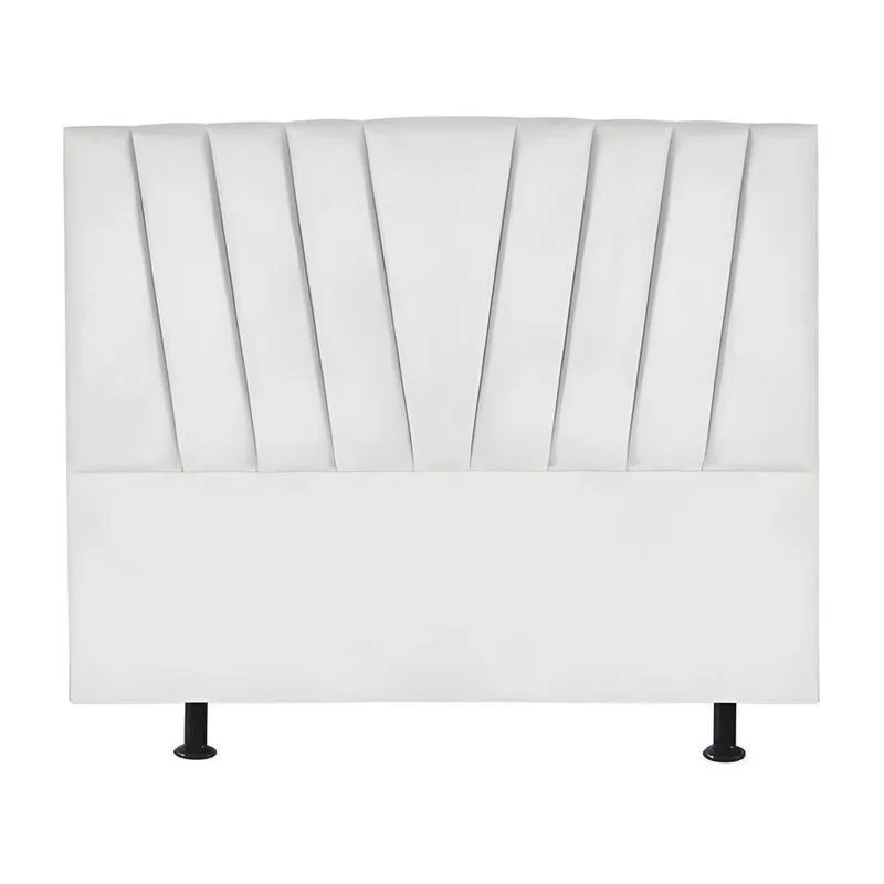 Cabeceira Casal Queen Size Estofada Cama 160 Cm Antonella Suede branco