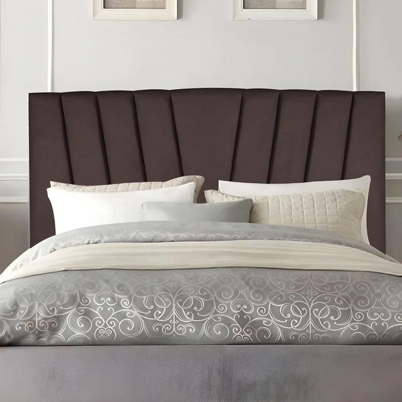 Cabeceira Solteiro Cama Box Estofada 90 Cm Lile Corino Marrom