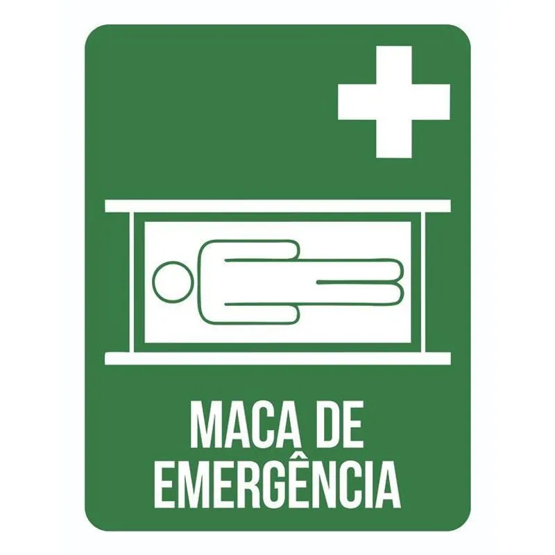 Placa De Sinalização - Maca De Emergência 27x35