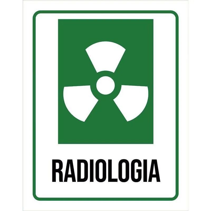 Placa Sinalização Hospitalar Radiologia 27x35