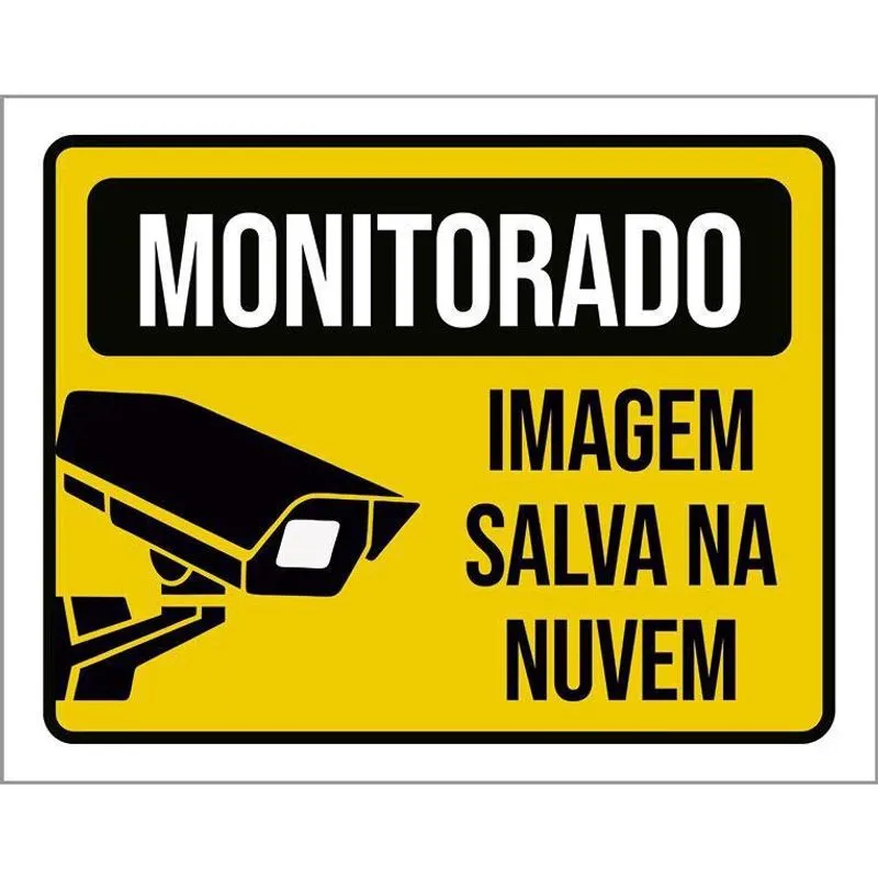 Placa Monitorado Imagem Salva Na Nuvem 27X35