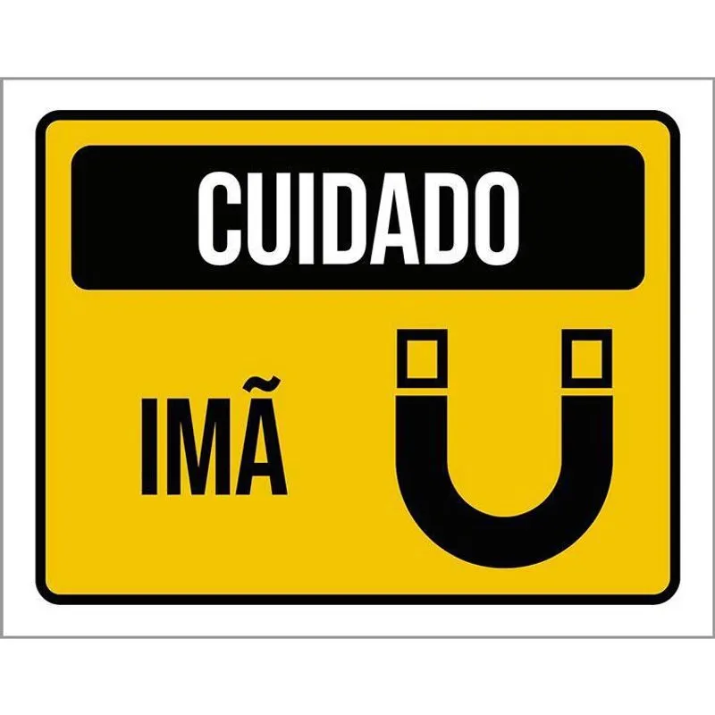 Placa Cuidado Imã 27X35