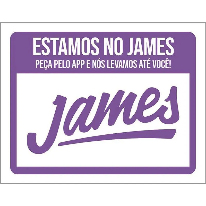 Placa Restaurante Lanchonete Estamos No James 27x35