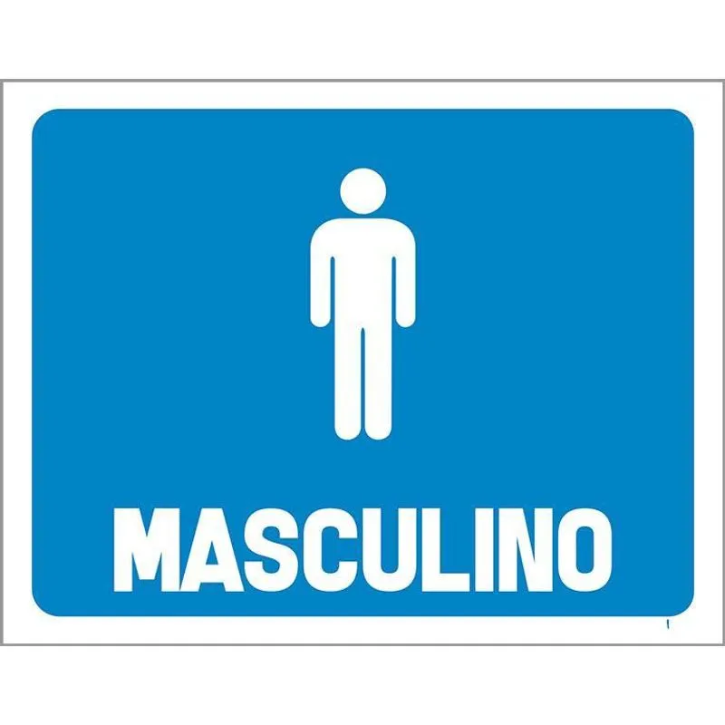 Placa De Banheiro - Masculino (27x35)