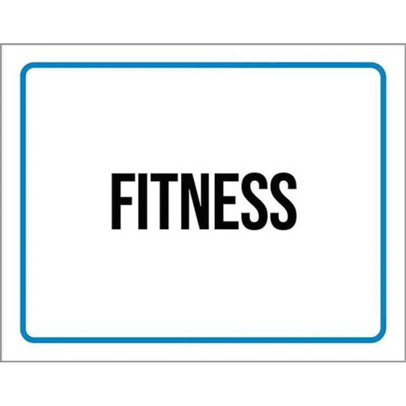 Placa Sinalização Ambiente Fitness 27x35
