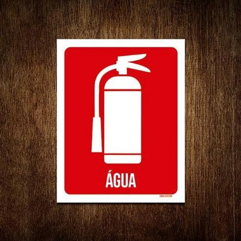 Placa Sinalização Ambiente Hidrante Água 27x35