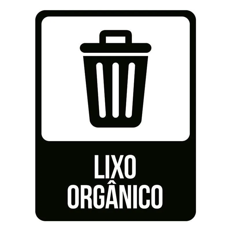 Placa De Sinalização - Lixo Organico (27x35)