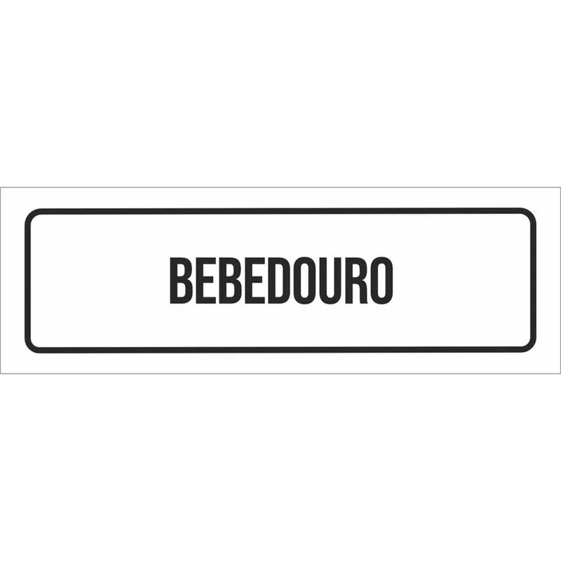 Placa De Sinalização Setor - Bebedouro-23X9