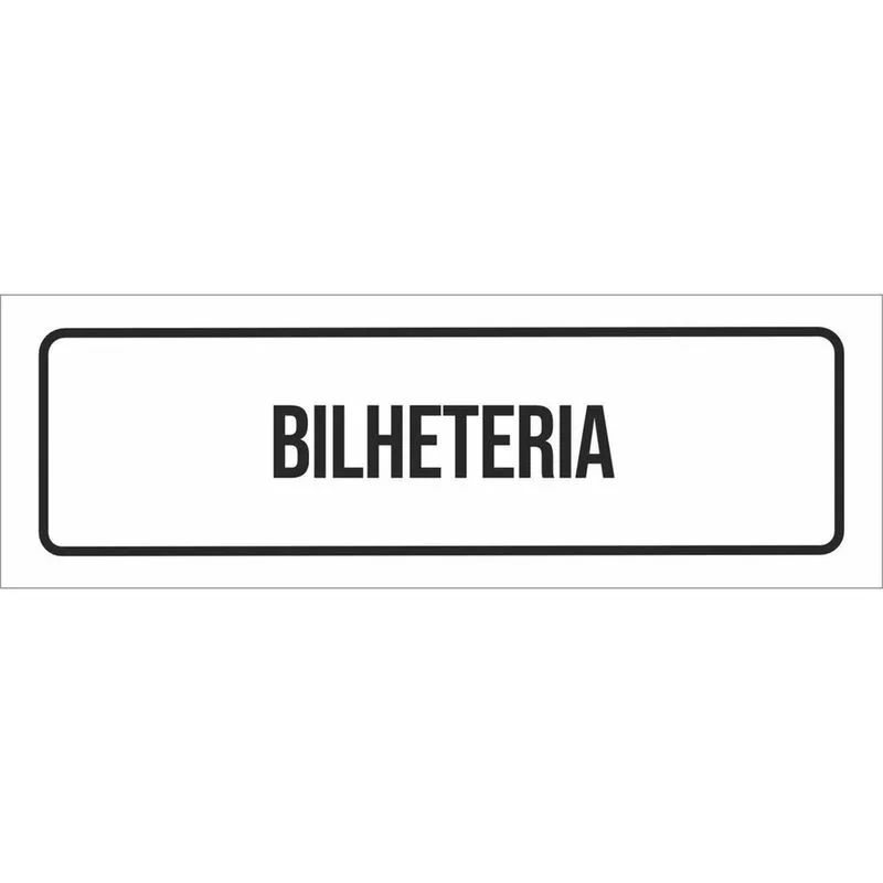 Placa De Sinalização Setor - Bilheteria-23X9
