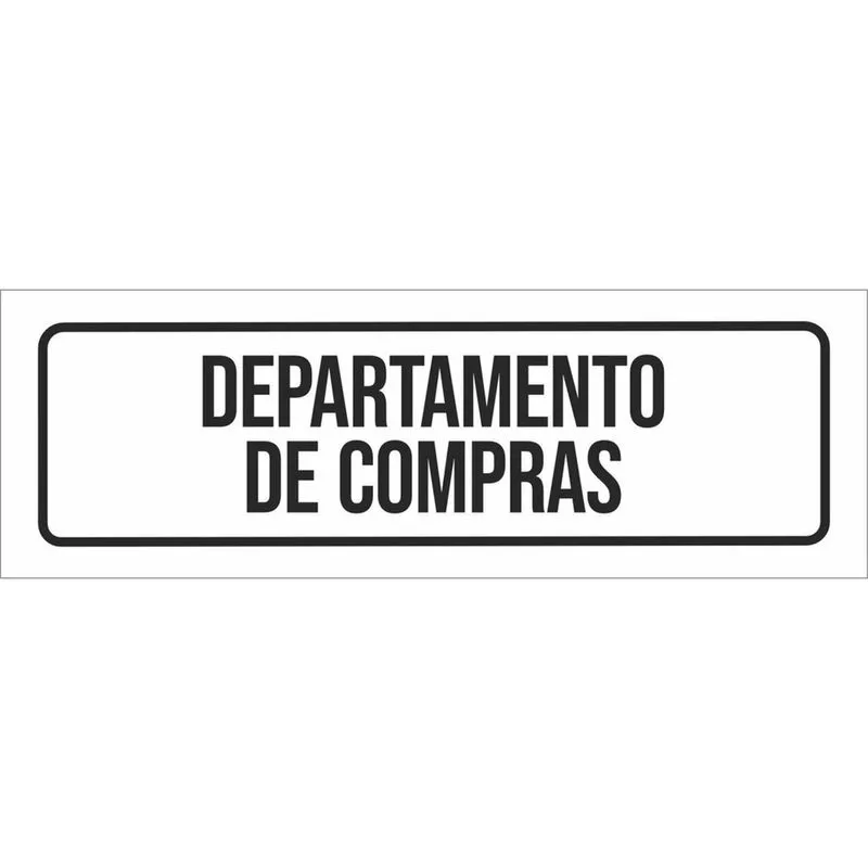 Placa De Sinalização Setor - Departamento De Compras-23X9