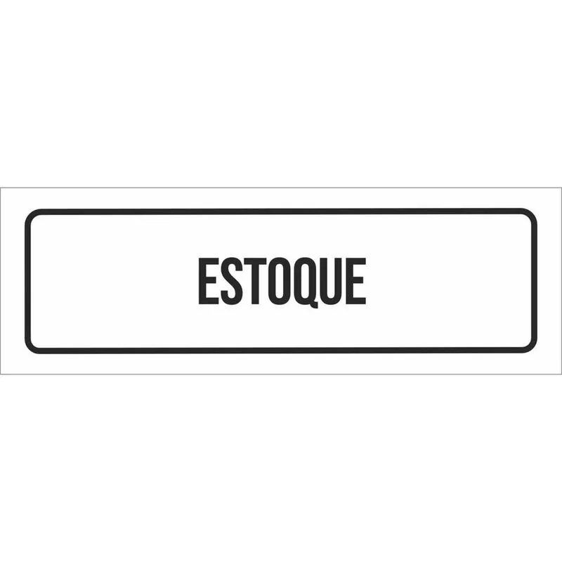 Placa De Sinalização Setor - Estoque-23X9