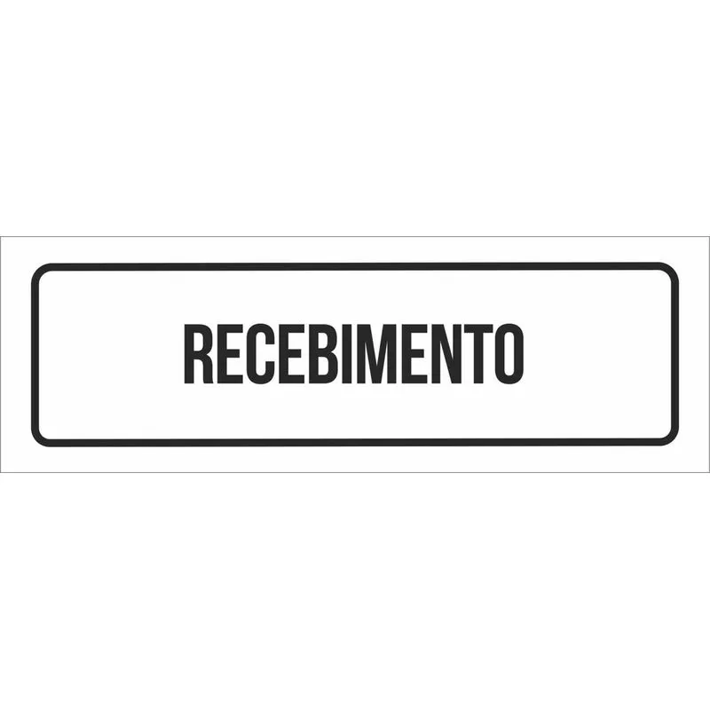 Placa De Sinalização Setor - Recebimento-23x9