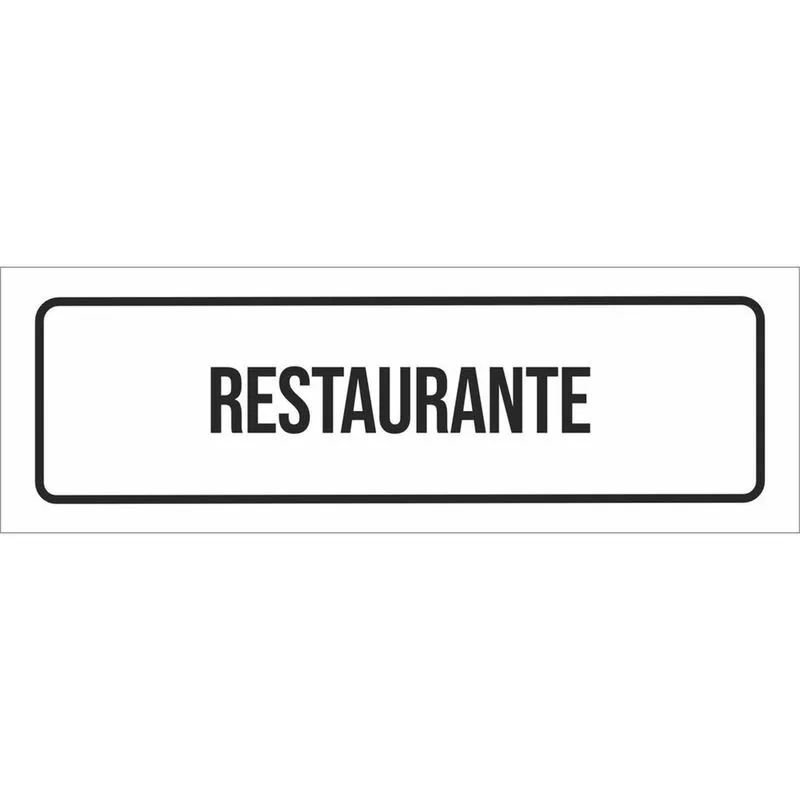 Placa De Sinalização Setor - Restaurante-23X9