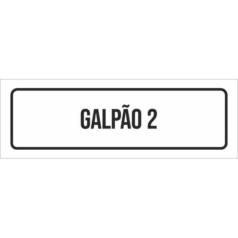 Placa De Sinalização Setor - Galpão 2-23x9
