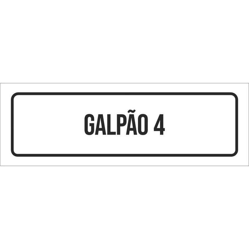 Placa De Sinalização Setor - Galpão 4-23X9