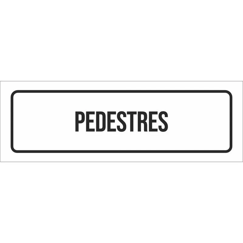 Placa De Sinalização Setor - Pedestres-23X9