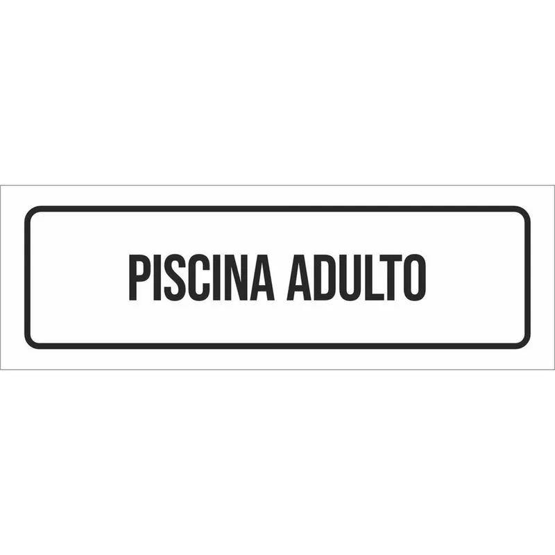 Placa De Sinalização Setor - Piscina Adulto-23X9