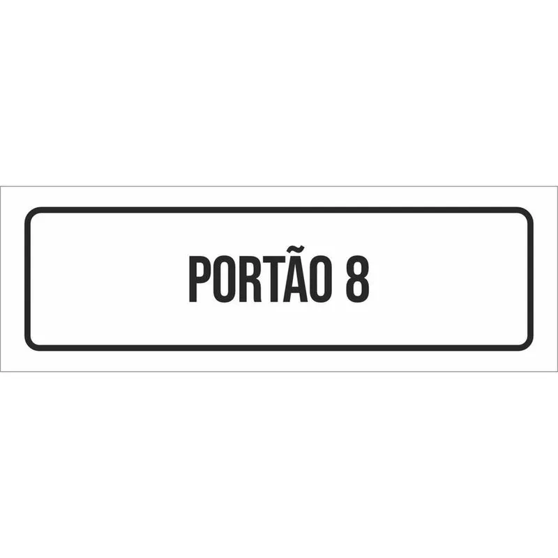 Placa De Sinalização Setor - Portão 8-23X9
