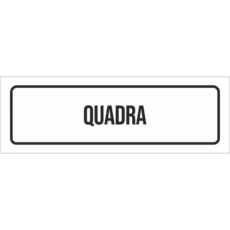 Placa De Sinalização Setor - Quadra-23X9