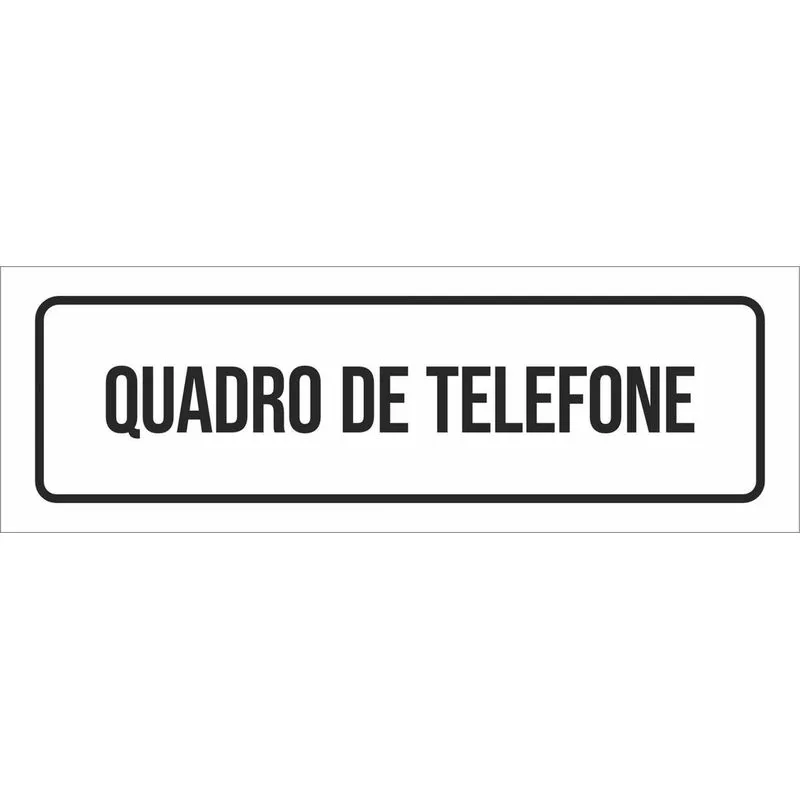 Placa De Sinalização Setor - Quadro De Telefone-23x9
