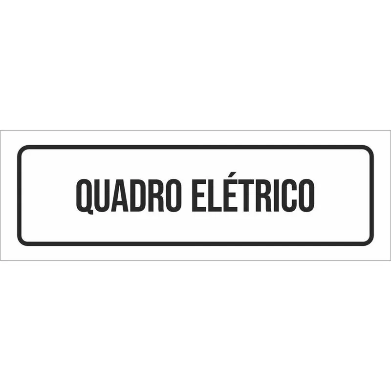 Placa De Sinalização Setor - Quadro Elétrico-23X9