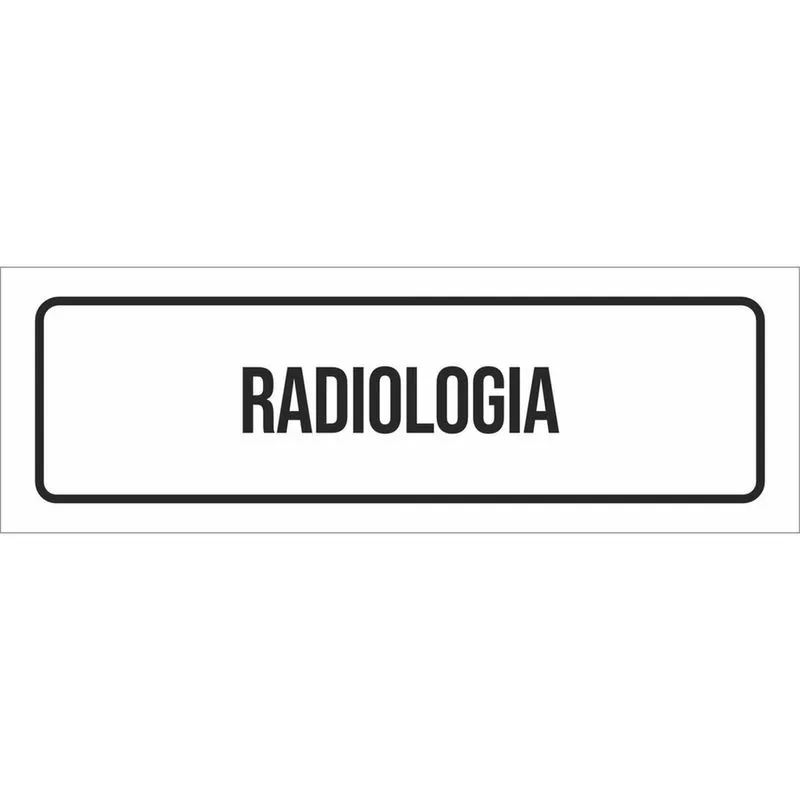 Placa De Sinalização Setor - Radiologia-23X9