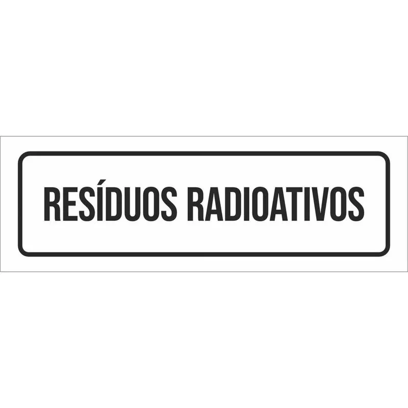 Placa De Sinalização Setor - Resíduos Radioativos-23X9