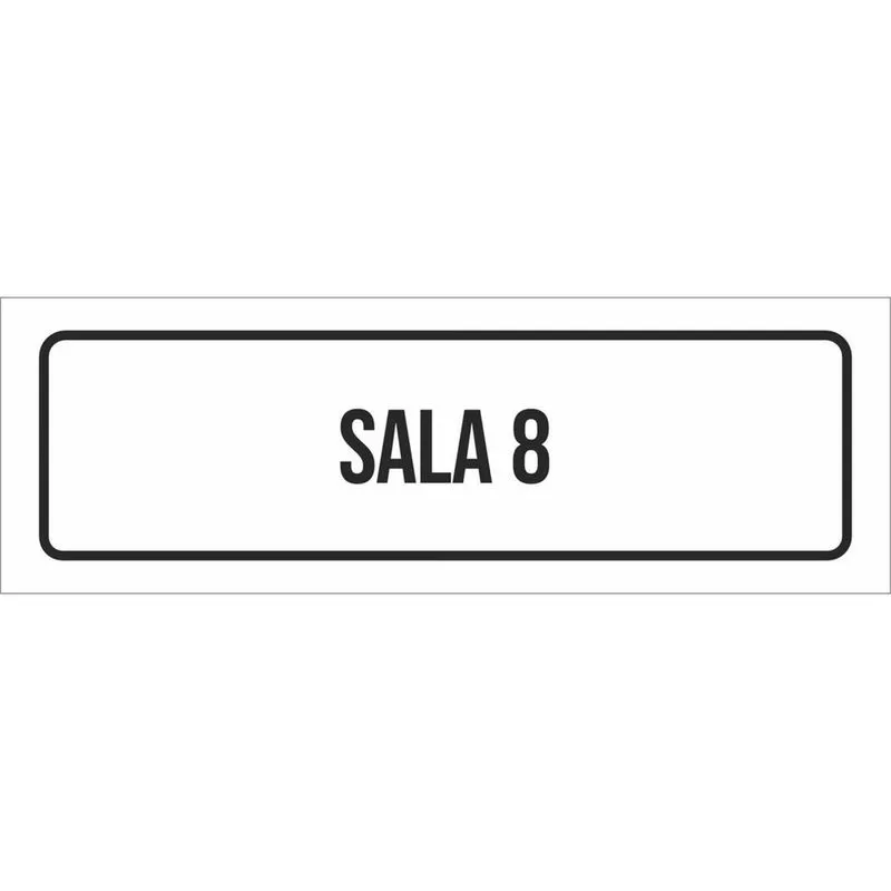 Placa De Sinalização Setor - Sala 8-23X9