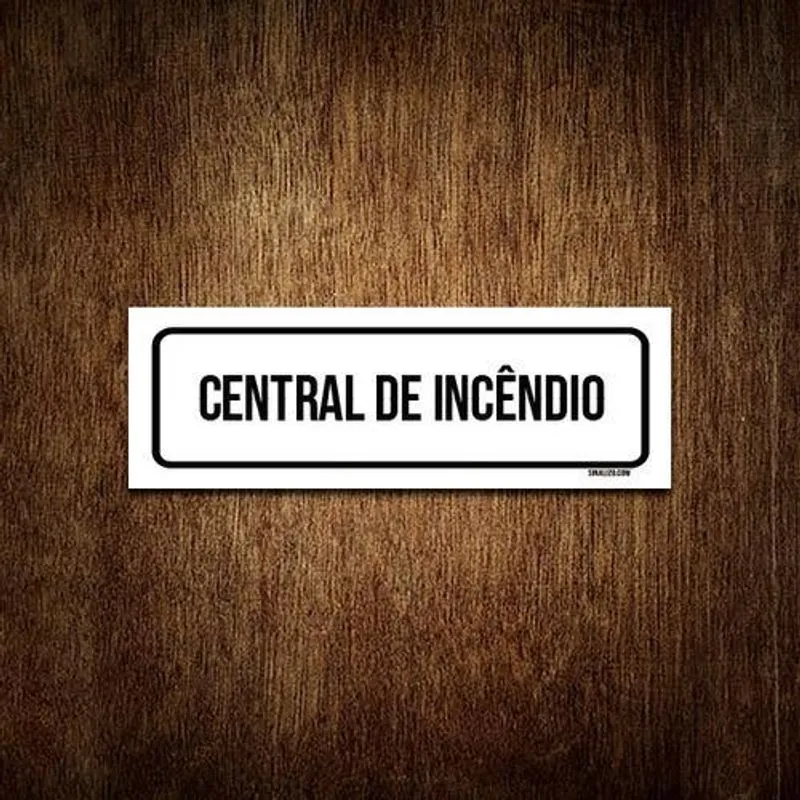 Placa De Sinalização Setor - Central De Incêndio (30x10)
