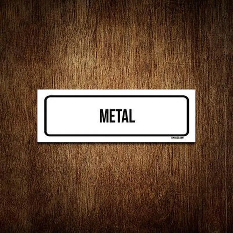 Placa De Sinalização Setor - Metal (30X10)