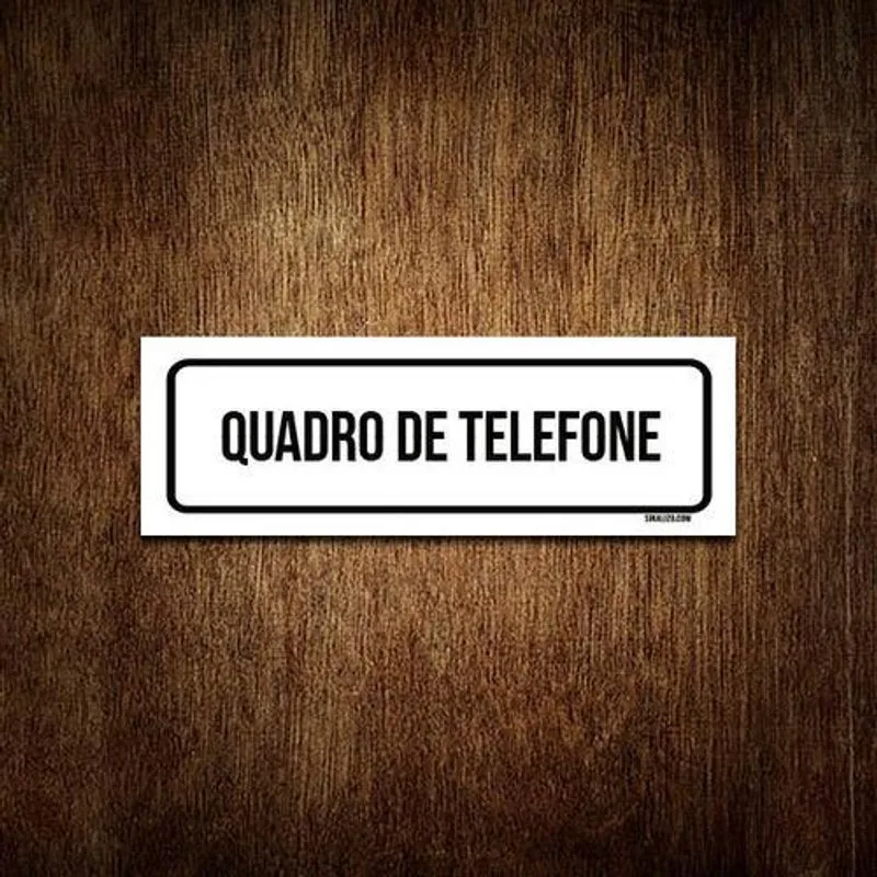 Placa De Sinalização Setor - Quadro De Telefone (30x10)