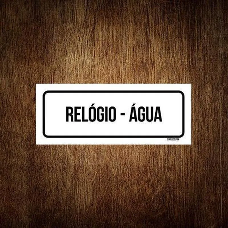 Placa De Sinalização Setor - Relógio - Água (30X10)