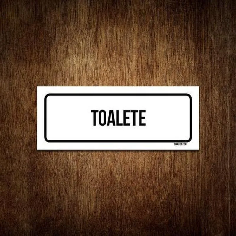 Placa De Sinalização Setor - Toalete (30X10)