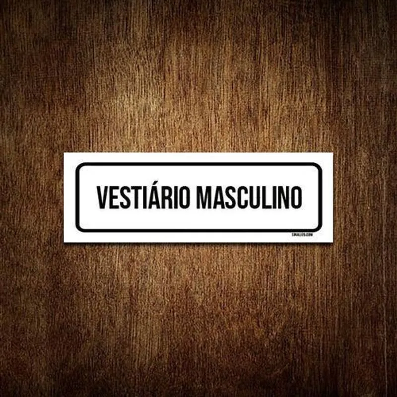 Placa De Sinalização Setor - Vestiário Masculino (30X10)