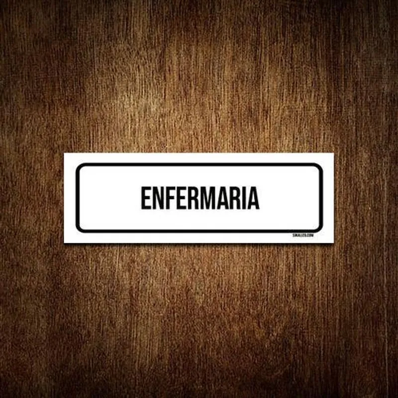 Placa De Sinalização Setor - Enfermaria (30x10)