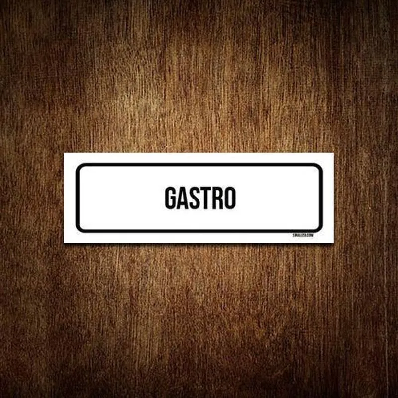 Placa De Sinalização Setor - Gastro (30X10)